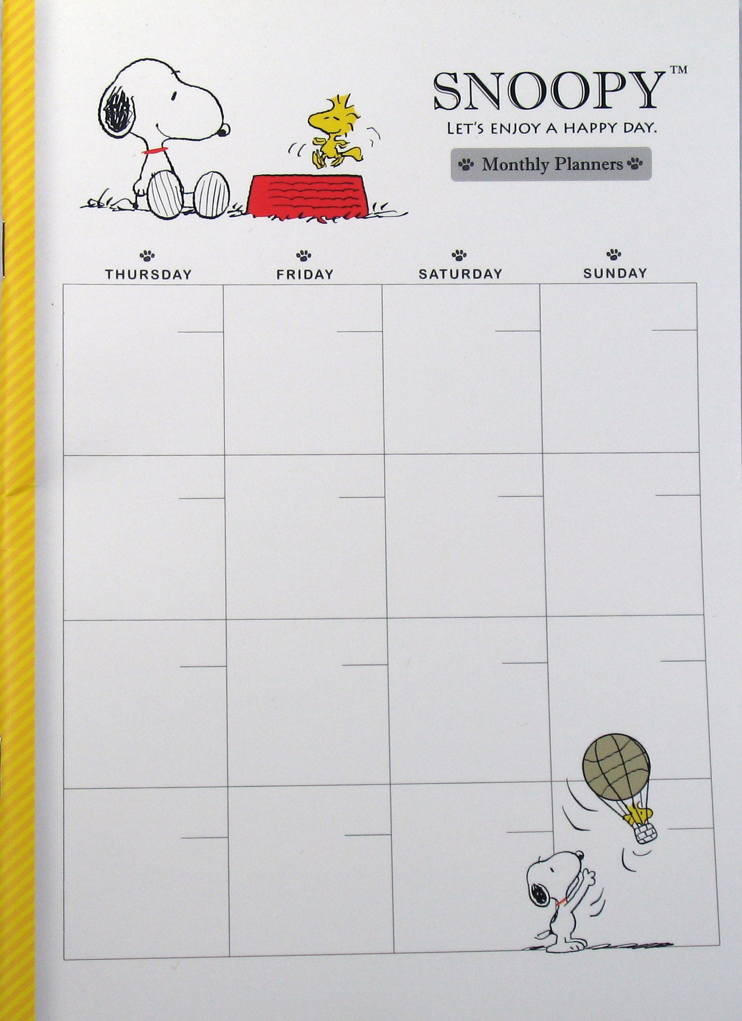 Snoopy Generic Monthly Planner Not Dated Snoopn4pnuts Snoopy generic monthly planner not dated snoopn4pnuts