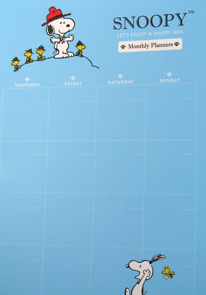 Snoopy Generic Monthly Planner (Not Dated)