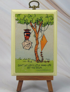 Don't let life's little hang - ups get you down wood plaque - snoopn4pnuts.com