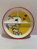 Peanuts Divided Melamine Plate - Snoopy and Woodstock