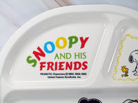 Peanuts Melamine Divided Plate - RARE Japanese Sample! Very High Quality! - snoopn4pnuts.com