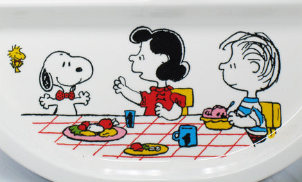 Peanuts Melamine Divided Plate - RARE Japanese Sample! Very High Quality! - snoopn4pnuts.com