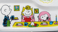 Peanuts Melamine Divided Plate - RARE Japanese Sample! (New But Near Mint/Crack Repaired Well By Manufacturer) - snoopn4pnuts.com