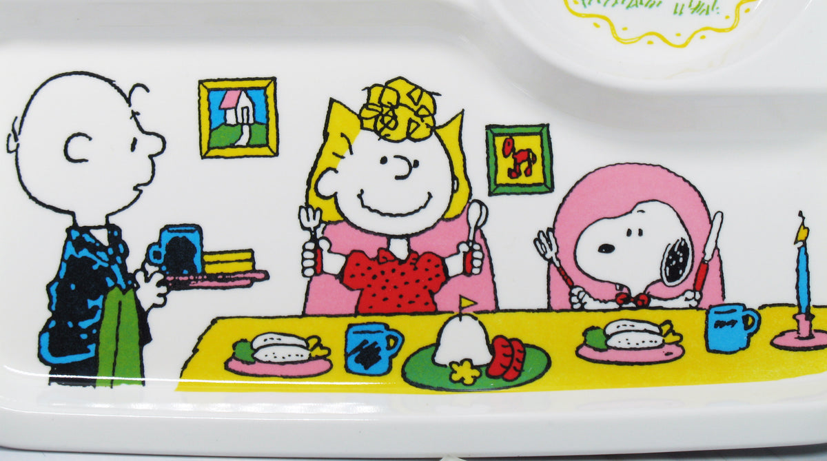 Peanuts Melamine Divided Plate - Rare Japanese Sample! (New But Near M ...