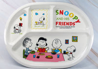 Peanuts Melamine Divided Plate - RARE Japanese Sample! Very High Quality! - snoopn4pnuts.com