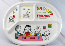 Peanuts Melamine Divided Plate - RARE Japanese Sample! Very High Quality! - snoopn4pnuts.com