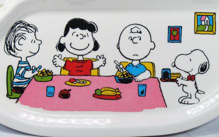 Peanuts Melamine Divided Plate - RARE Japanese Sample! Very High Quality! - snoopn4pnuts.com