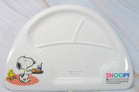 Peanuts Thick Melamine Divided Plate - RARE Japanese Sample! Very High Quality! - snoopn4pnuts.com