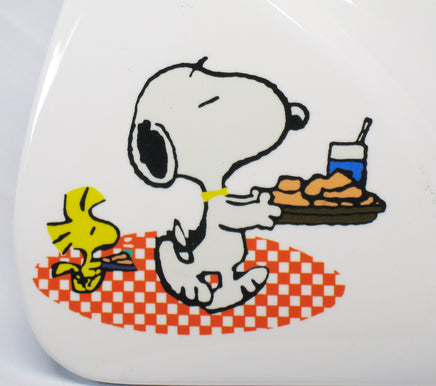Peanuts Thick Melamine Divided Plate - RARE Japanese Sample! Very High Quality! - snoopn4pnuts.com