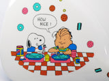 Peanuts Thick Melamine Divided Plate - RARE Japanese Sample!  Very High Quality!