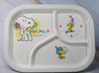 Peanuts Melamine Divided Plate - RARE Japanese Sample! - snoopn4pnuts.com