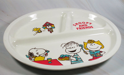 Peanuts Melamine Divided Plate - RARE Japanese Sample! - snoopn4pnuts.com