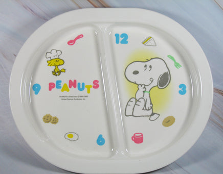 Peanuts Melamine Divided Plate - RARE Japanese Sample! - snoopn4pnuts.com