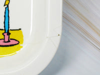 Peanuts Melamine Divided Plate - RARE Japanese Sample! (New But Near Mint/Crack Repaired Well By Manufacturer) - snoopn4pnuts.com