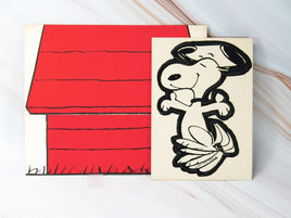 Snoopy's Doghouse Vintage Postalette With Large Sticker (Single Card And Sticker)