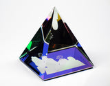 Snoopy and Woodstock Solid Crystal Pyramid - Stunning Colorful Images!  RARE!