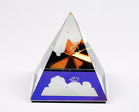 Snoopy and Woodstock Solid Crystal Pyramid - Stunning Colorful Images! RARE! - snoopn4pnuts.com
