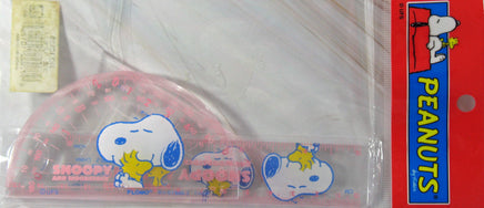 Snoopy Acrylic Drafting Set (Ruler, Protractor, and Triangle) - snoopn4pnuts.com