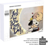 Charlie Brown and Snoopy Wood Jigsaw Puzzle - I Love You To The Moon & Back - snoopn4pnuts.com