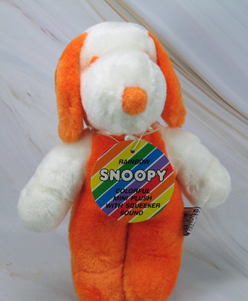 Snoopy Vintage Plush Baby Squeaker Doll - Orange - snoopn4pnuts.com