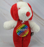 Snoopy Vintage Plush Baby Squeaker Doll -  Red