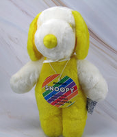 Snoopy Vintage Plush Baby Squeaker Doll - Yellow