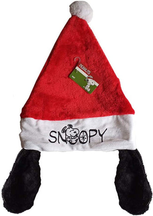 Snoopy Santa Plush Hat With Bell (Adjustable In Back) - snoopn4pnuts.com