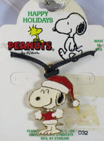 Snoopy Santa Enamel Necklace