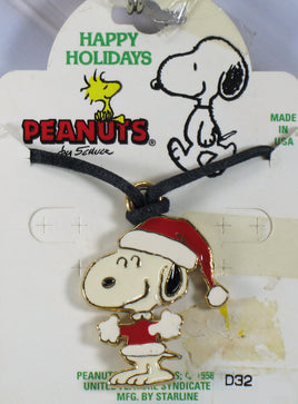 Snoopy Santa Enamel Necklace - snoopn4pnuts.com