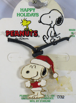 Snoopy Santa Enamel Necklace - snoopn4pnuts.com