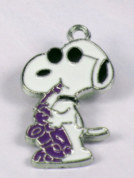 Snoopy Joe Cool Purple Sax Enamel Charm - snoopn4pnuts.com