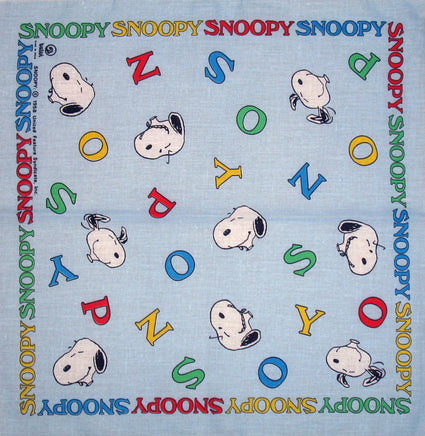 Snoopy Imported Handkerchief / Scarf / Bandanna - Snoopy Name - snoopn4pnuts.com