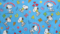 Vintage Peanuts Gang Flat Sheet - Alphabet - snoopn4pnuts.com