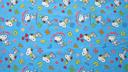 Vintage Peanuts Gang Fitted Sheet - Alphabet - snoopn4pnuts.com