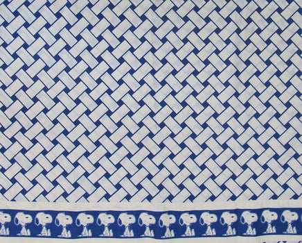 Vintage Peanuts Gang Flat Sheet - Basket Weave - snoopn4pnuts.com