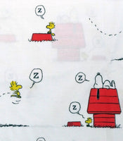 Peanuts Gang Flat Sheet - Snoopy's Doghouse (Full Size) - snoopn4pnuts.com