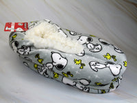Snoopy and Woodstock Soft Plush Fuzzy Babba Slippers