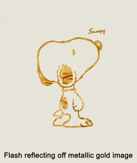 Snoopy Super Silky Shirt With Scoop Neck (Metallic Gold Image) - snoopn4pnuts.com