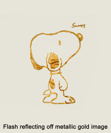 Snoopy Super Silky Shirt With Scoop Neck (Metallic Gold Image) - snoopn4pnuts.com
