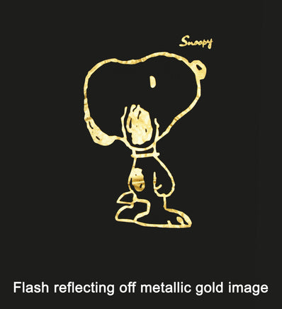 Snoopy Super Silky Shirt With Scoop Neck (Metallic Gold Image) - snoopn4pnuts.com