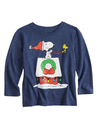 Snoopy Christmas Long - Sleeve Toddler Shirt - snoopn4pnuts.com