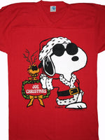 Snoopy Joe Cool Christmas V-Neck T-Shirt - Joe Christmas