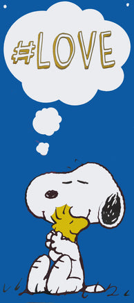 Snoopy And Woodstock #Love Embossed Tin Wall Sign