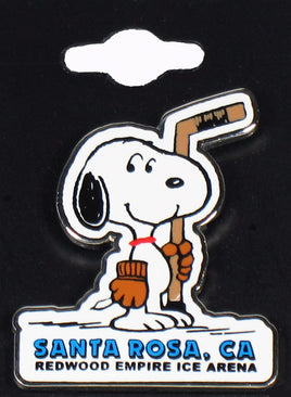 Snoopy Santa Rosa Redwood Empire Ice Rink Enamel Pin - snoopn4pnuts.com
