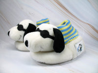 Snoopy Kids Soft Plush Slippers (Size 7 - 8) - Used But MINT Condition and Clean - snoopn4pnuts.com