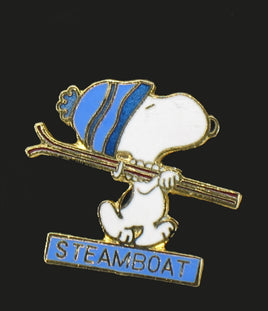 Snoopy Snow Mountain Resort Cloisonne Pin - Steamboat RARE! - snoopn4pnuts.com