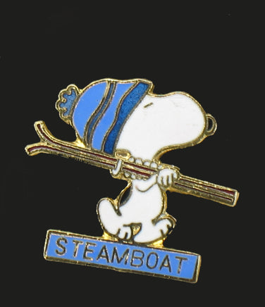 Snoopy Snow Mountain Resort Cloisonne Pin - Steamboat RARE! - snoopn4pnuts.com