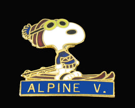 Snoopy Snow Mountain Resort Cloisonne Pin - Alpine V. RARE! - snoopn4pnuts.com