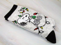 Snoopy and Sally Christmas Crew-Length Socks - It's Lit
