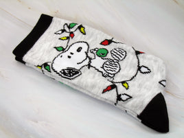 Snoopy and Sally Christmas Crew - Length Socks - It's Lit - snoopn4pnuts.com